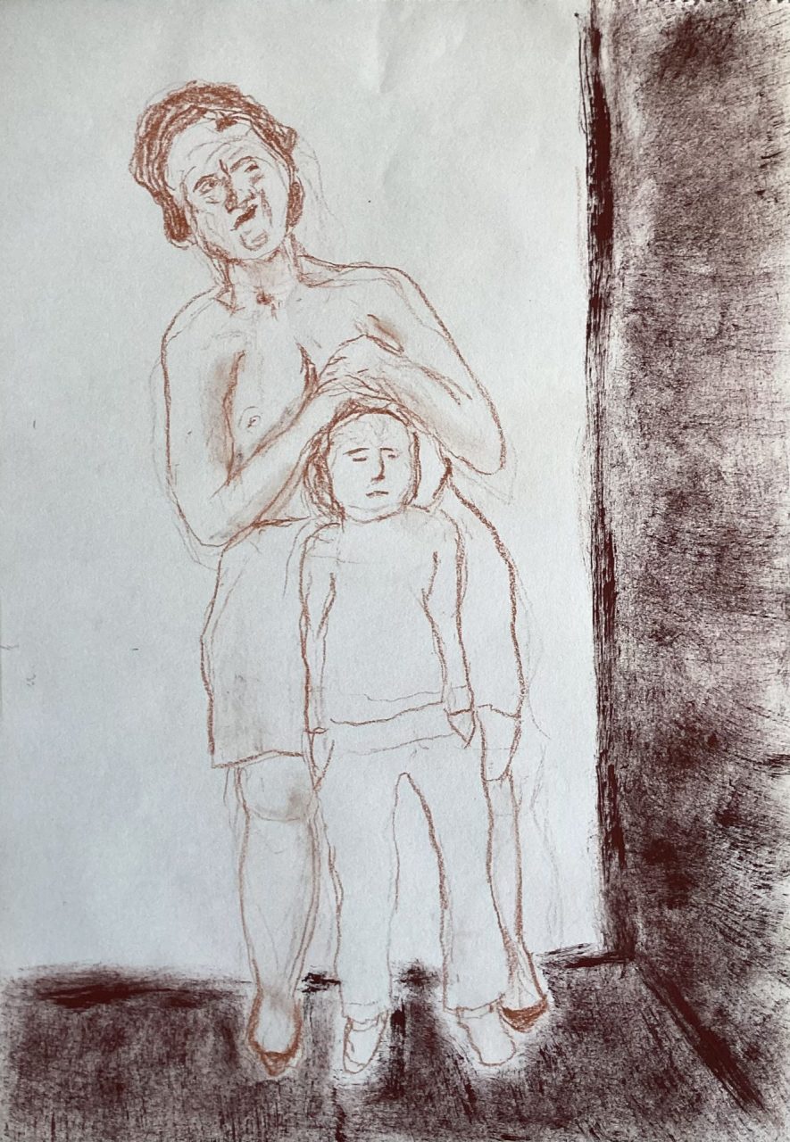 Cancer Paintings. Protection: "Mother Protects Child", 2025